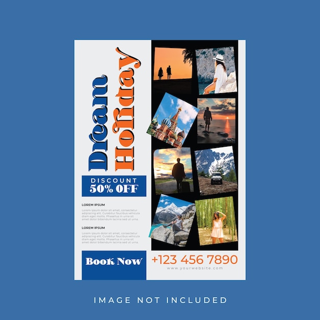 dream holiday flyer template