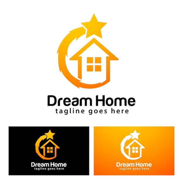 Dream home logo design template