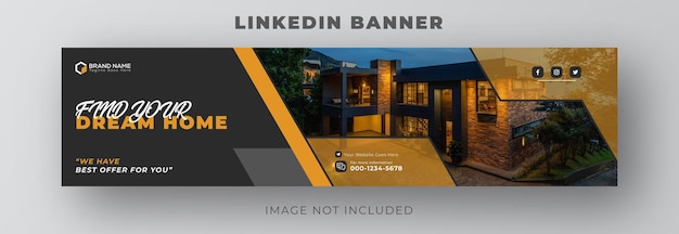 Dream home modern real estate display advertisement social media linkedin web banner ad design