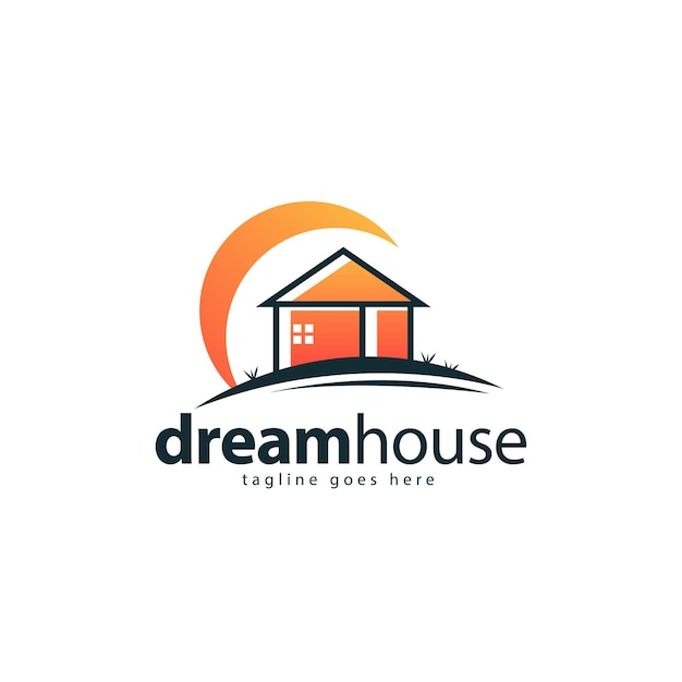 dream house logo design concept