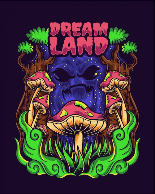 Вектор dream land иллюстрация