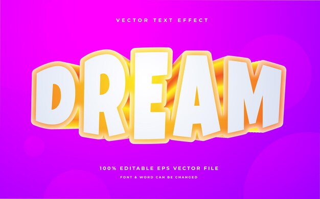 Dream modern editable text effect