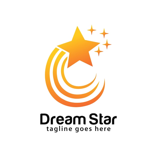 Modello di progettazione del logo dream star