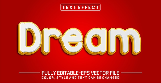 Dream Text Effect Editable 3D Text Style