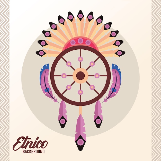 Dreamcatcher in ethnic background