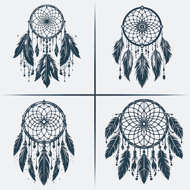 Dreamcatcher SVG vector silhouet Bundle-bestand