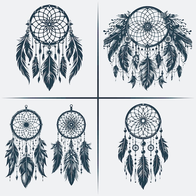 Dreamcatcher SVG vector silhouette Bundle file