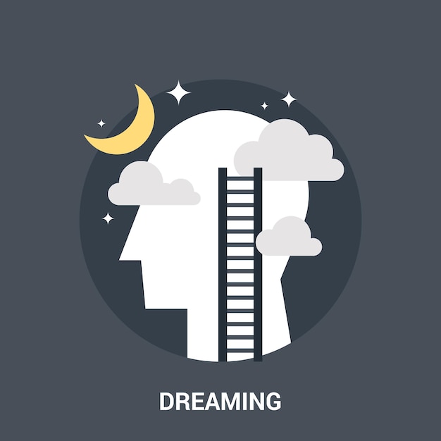 Dreaming icon concept