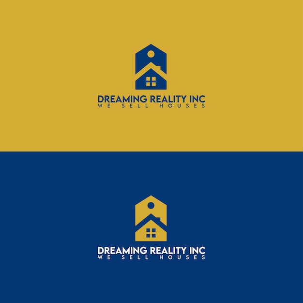 Vector dreaming reality logo, property logo design, home, minimalist, versatile and business logo design in