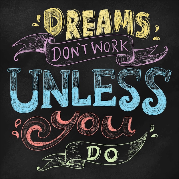 Vector dreams dont work unless you do typography design quote