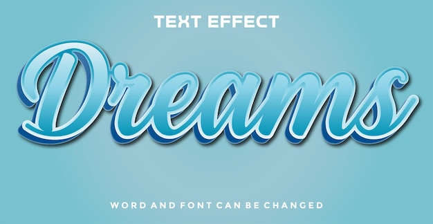 Vector dreams editable text effect