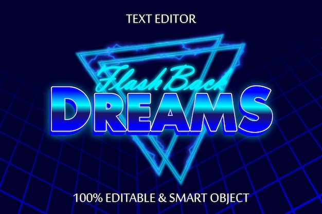 Dreams effect 3 dimension emboss retro style