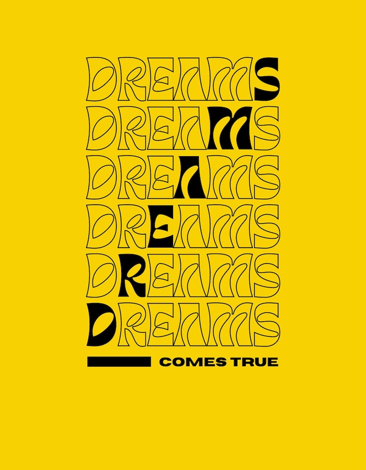 Vector dreams modern typography tshirt vector