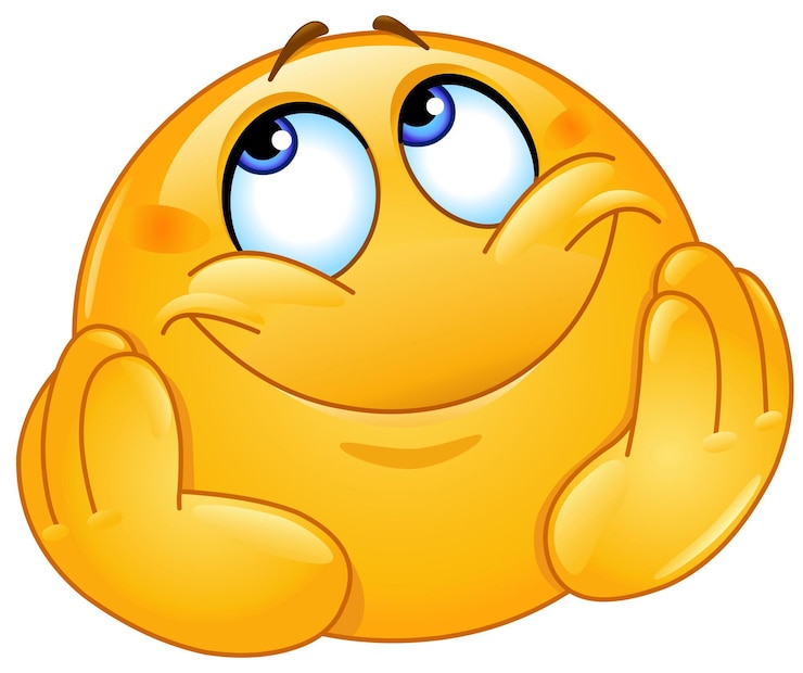 Vector dreamy emoticon