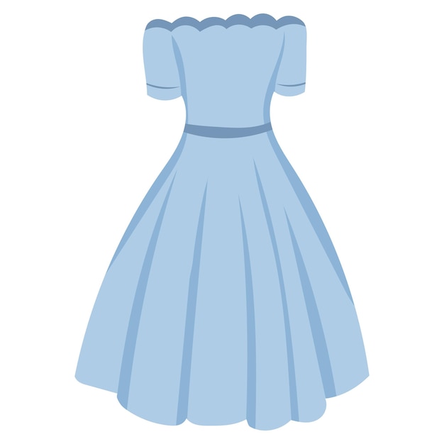 Vector dress in flat style style vector