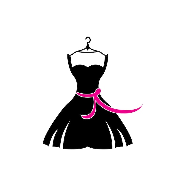 Шаблон векторного логотипа значка платья