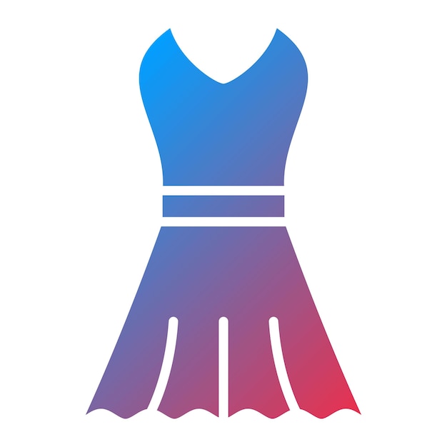 Векторное изображение значка платья может быть использовано для моды