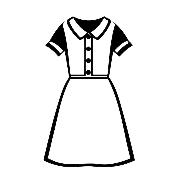 Dress icon with short sleeves flat vector illustration