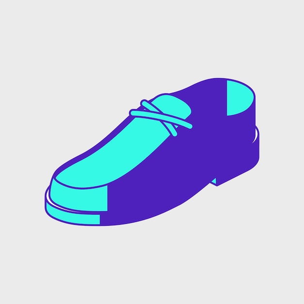 Vector dress shoe isometric vector illustration