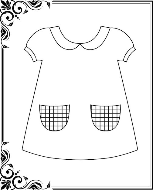 Dresses Coloring Pages for Kids