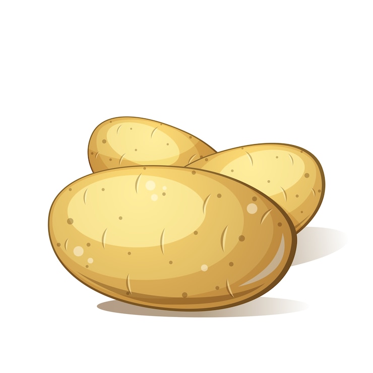 Vector drie cartoon aardappel