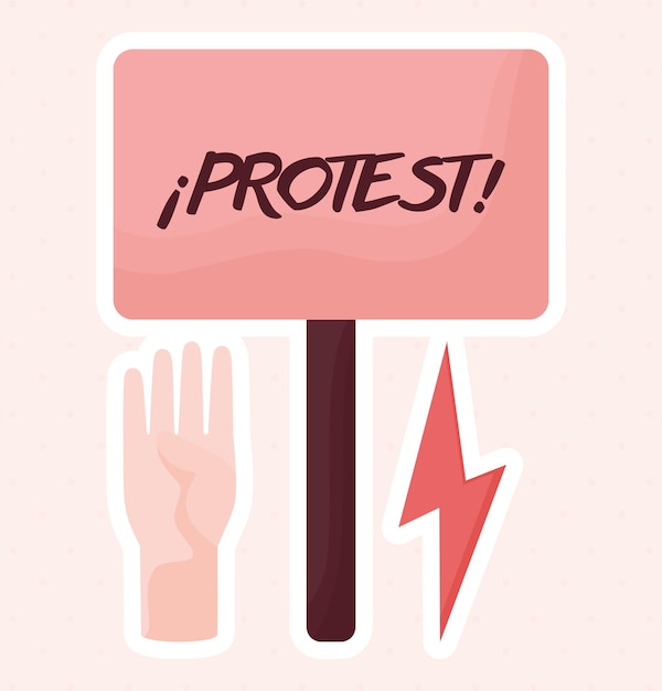 Drie protestpictogrammen