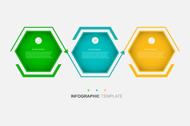 Drie stappen infographic vectorelement