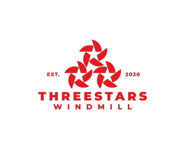 Drie sterren windmolen-logo