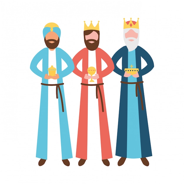 Drie wijzen koning met gave openbaring