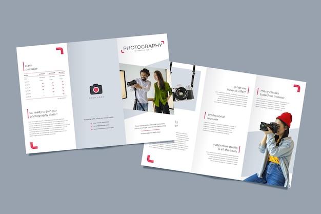 Driebladige brochure concept