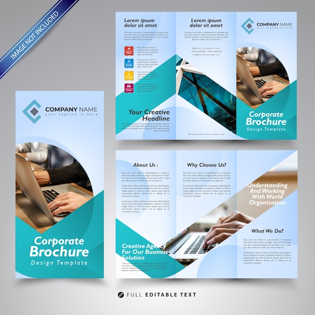 Driebladige brochure ontwerpsjabloon