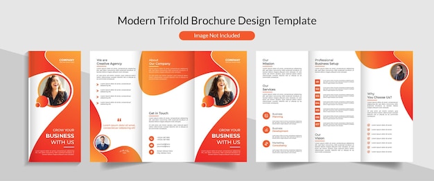 Vector driebladige brochure sjabloon