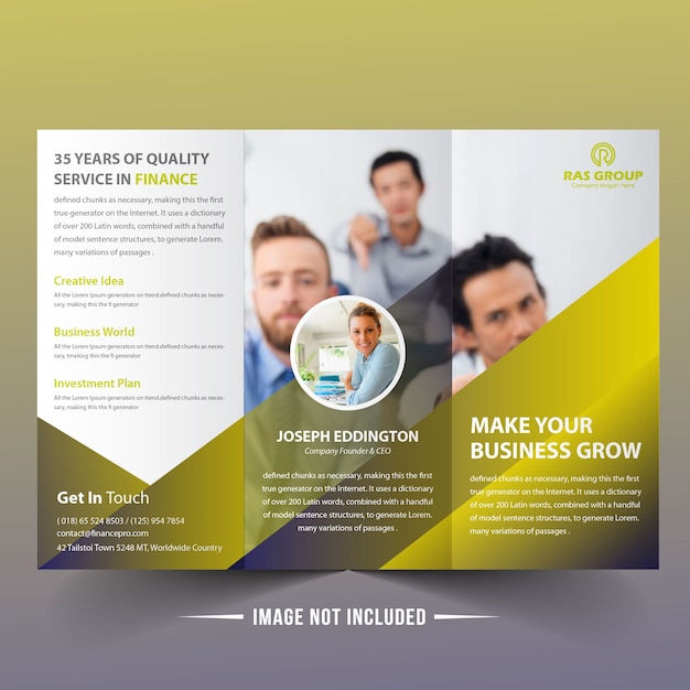 Vector driebladige brochure template