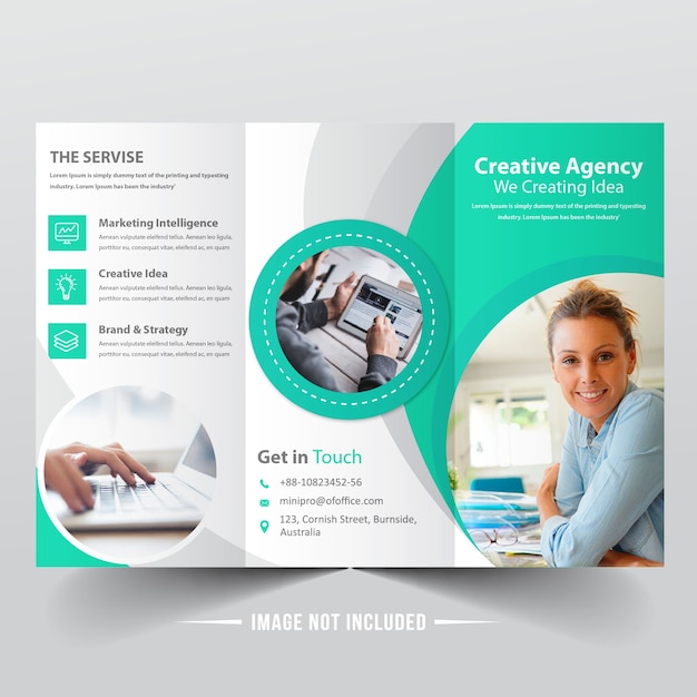 Driebladige brochure template