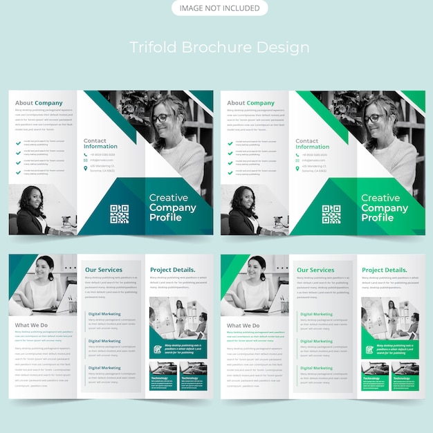 Driebladige brochure template