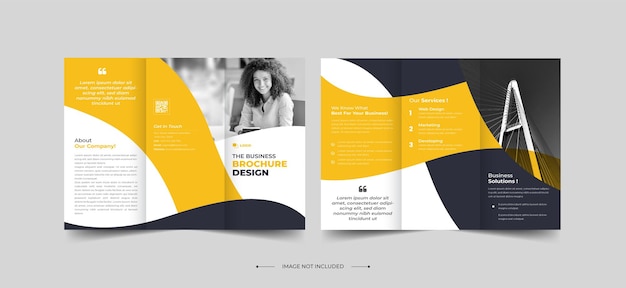 Driebladige brochureontwerpsjabloon, creatief driebladig bedrijfsbrochureontwerp