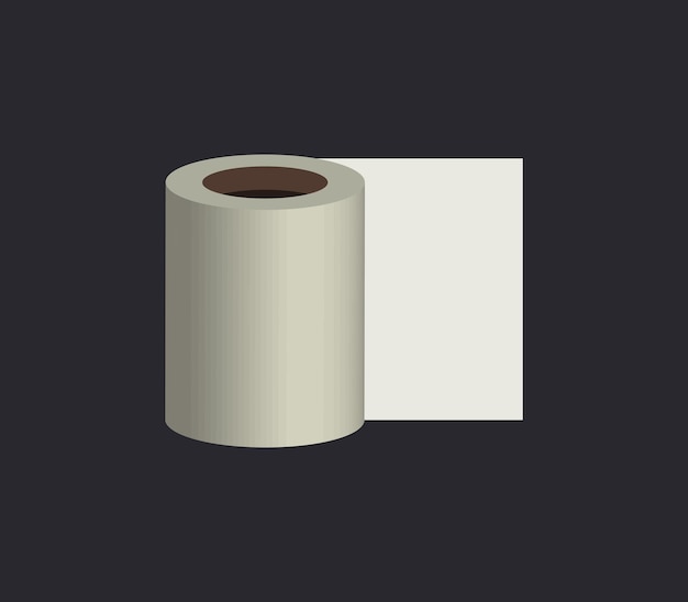 Vector driedimensionaal toiletpapier