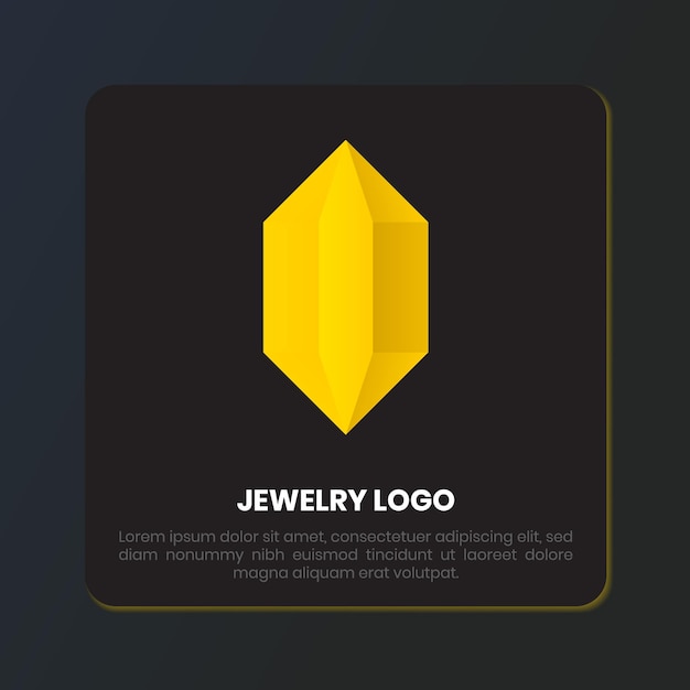 Driedimensionale gouden diamanten sieraden luxe logo ontwerp