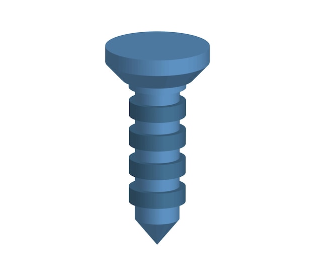 Vector driedimensionale schroef