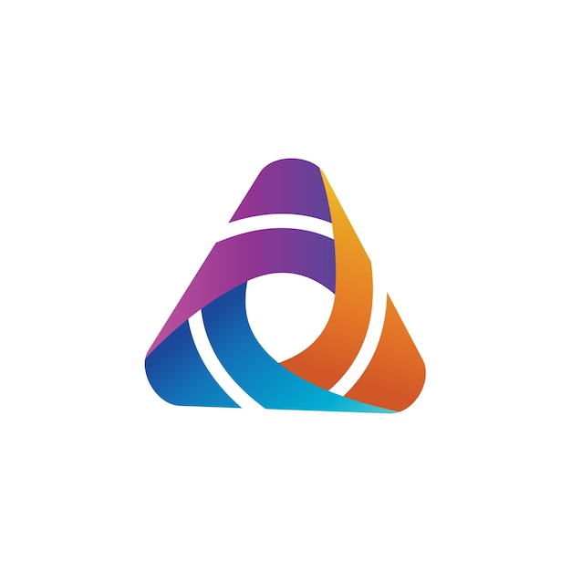 Driehoek kleurrijke Logo ontwerpsjabloon
