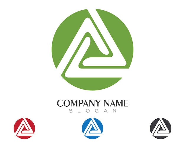 Driehoek Logo Template vector pictogram illustratie ontwerp