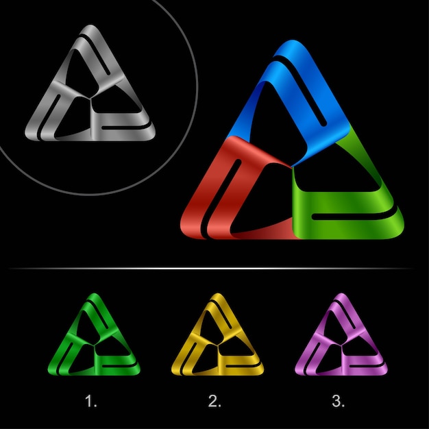 Vector driehoek lus logo bedrijfs abstract ontwerpsjabloon