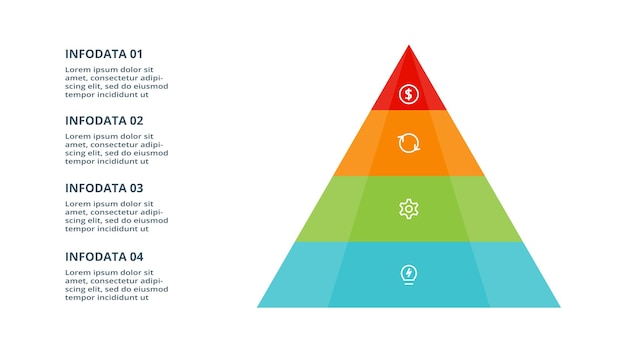 Driehoek met 3 elementen infographic sjabloon voor web zakelijke presentaties vectorillustratie business data visualisatie