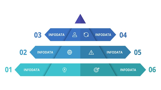 Driehoek met 4 elementen infographic sjabloon voor web zakelijke presentaties vector illustratie Business data visualisatie