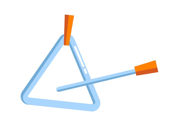 Driehoek muziekinstrument vectorillustratie