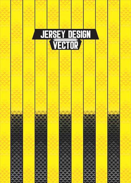 Driehoek patroon Jersey ontwerp voor sublimatie Stof Textiel Geel T hirt mockup Sjabloon voor