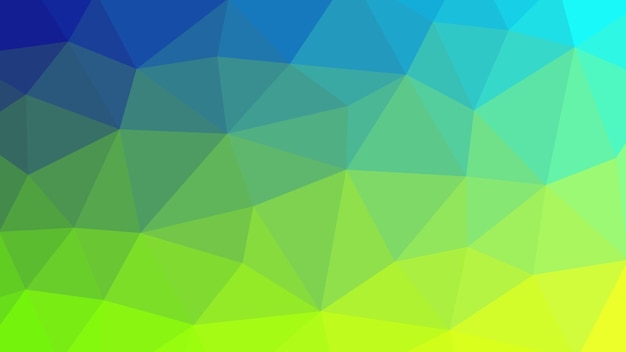 Driehoek Polygon achtergrond in groen blauw en geel