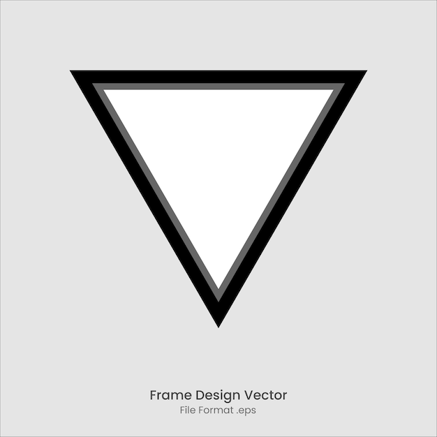 driehoek zwart frame vector sjabloon bestandsformaat eps