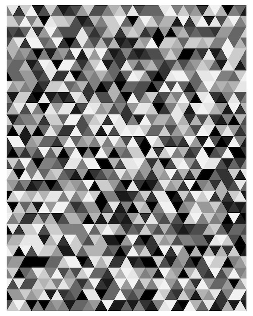 Driehoek zwart-wit patroon post, abstract ontwerp, behang, achtergrond, vector, kunst