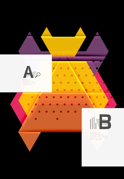 Driehoeken en geometrische vormen abstracte achtergrond vectorillustratie voor uw ontwerp